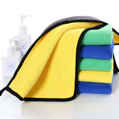Custom Thicken Plush Car Cleaning Cloth 40x40 Colorful Car Towels with Edge Microfiber