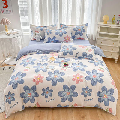 Home Warm Cosy Luxury Breathable Super Soft Fitted Bed Sheet 4 Piece Bedding Sheet Set