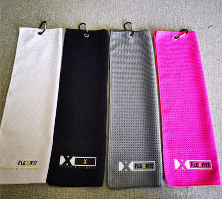 Custom Logo Golf Towels Microfiber Waffle Cleaning Towel for Sustainable Sports Adults