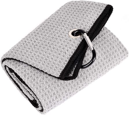 Custom Printed Logo Microfiber Golf Towel with Waffle Design and Hook 30*50cm/40*60cm