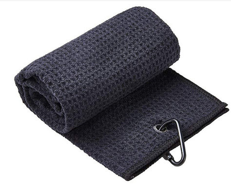Custom Printed Logo Microfiber Golf Towel with Waffle Design and Hook 30*50cm/40*60cm