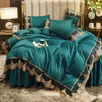 Custom Polyester Fabric Bed Skirt Bedding Set for Adults and Children Duvet Included