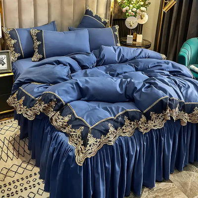 Custom Polyester Fabric Bed Skirt Bedding Set for Adults and Children Duvet Included