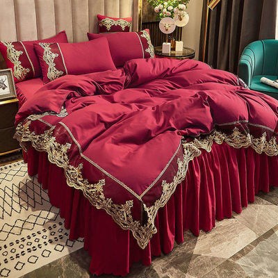 Custom Polyester Fabric Bed Skirt Bedding Set for Adults and Children Duvet Included