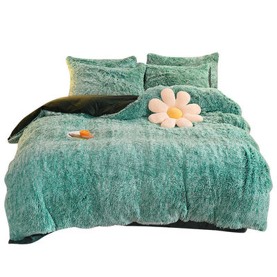 Rainbow Color Luxury Shaggy Super Soft Warm Mink Velvet Crystal Velvet Bedding Sets