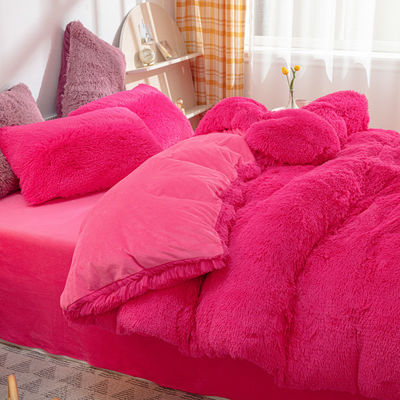 Princess Style Custom Christmas Luxury Shaggy Flanell Warm Bedding for Autumn Winter