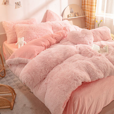 Princess Style Custom Christmas Luxury Shaggy Flanell Warm Bedding for Autumn Winter