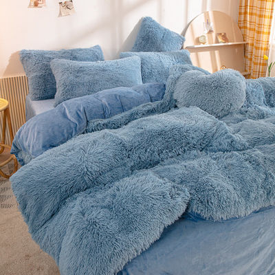 Princess Style Custom Christmas Luxury Shaggy Flanell Warm Bedding for Autumn Winter