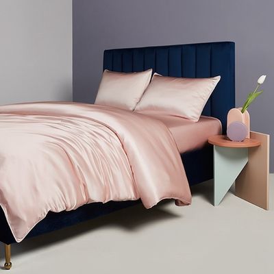 128x68 Fabric Density 100% Pure Silk Satin Duvet Cover Set for Luxury Hotel Bedding