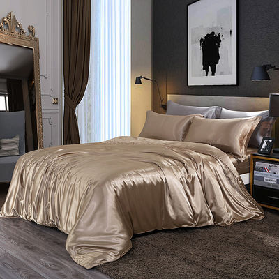 128x68 Fabric Density 100% Pure Silk Satin Duvet Cover Set for Luxury Hotel Bedding