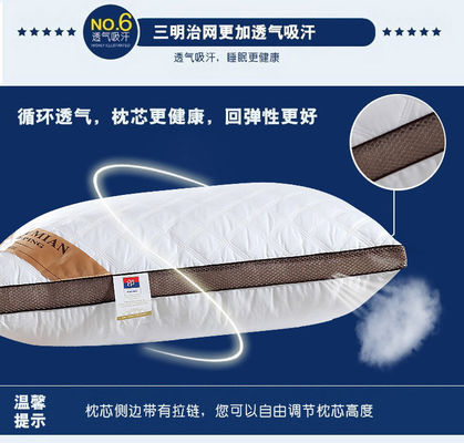 Pure Cotton High Elastic Washable Pillow Sustainable Function for Hotel Bedding Set