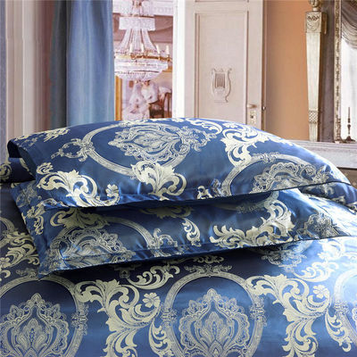 European Style Embroidery Satin Bedding Set 3 Piece Duvet Cover Bed Sheet Pillow Case