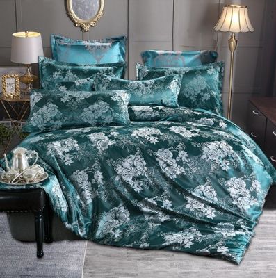 European Style Embroidery Satin Bedding Set 3 Piece Duvet Cover Bed Sheet Pillow Case