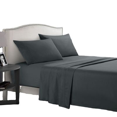 100% Polyester Brushed Pongee Microfiber Bed Sheet Set for Hotel All-Season Bedding