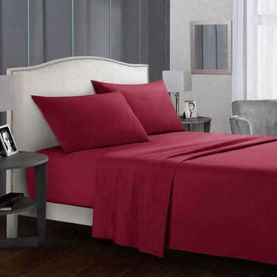 100% Polyester Brushed Pongee Microfiber Bed Sheet Set for Hotel All-Season Bedding