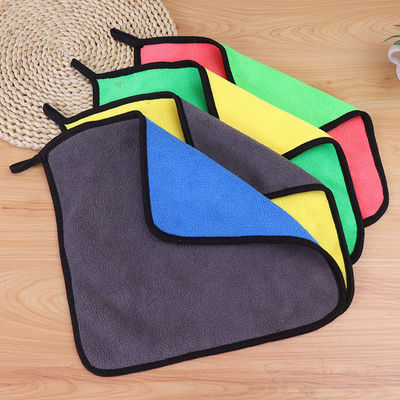 Car Wash Towel Coral Velvet Cleaning Absorbent Rag Microfiber Car Towel Custom 30*30cm