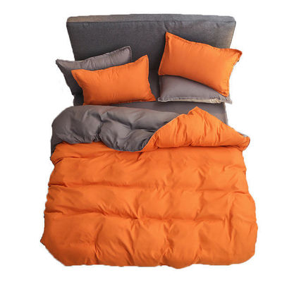 King Size Luxury Bedding in Solid Color Linen and Microfiber Comforter European Style