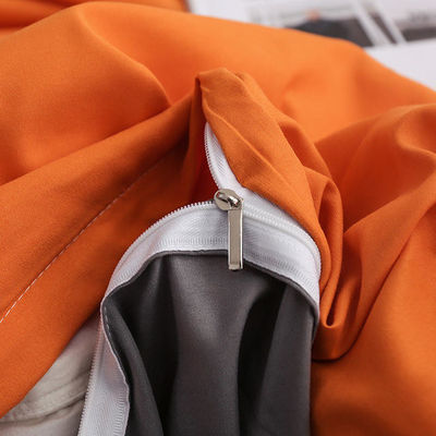 King Size Luxury Bedding in Solid Color Linen and Microfiber Comforter European Style