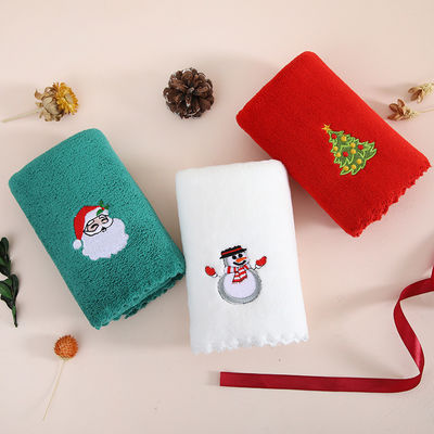 Accompanied by Hand Gift Soft and Absorbent Christmas Towel in Coral Velvet for Year