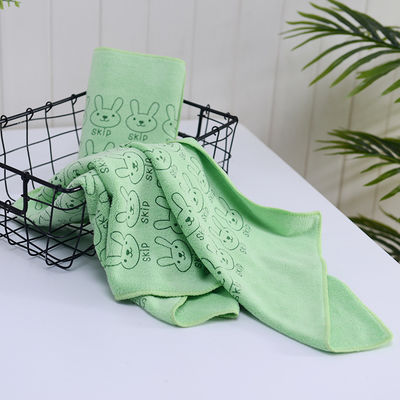 Quick-Dry 35*75cm Rectangle Microfiber Printing Towel for Face Washing Polyester Fiber