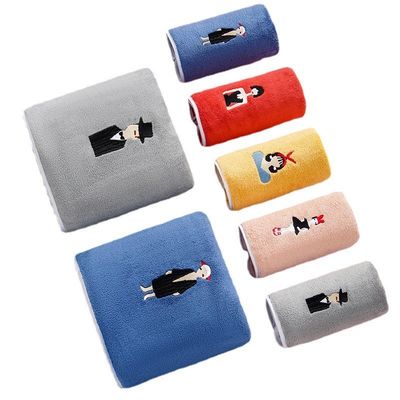 Microfiber Material Option Luxury Customize Logo Embroidery Hotel Bath Towel Gift Set