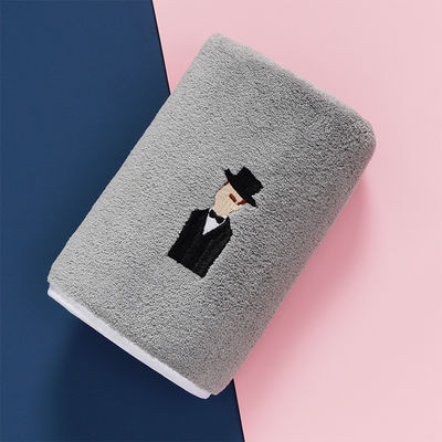 Microfiber Material Option Luxury Customize Logo Embroidery Hotel Bath Towel Gift Set