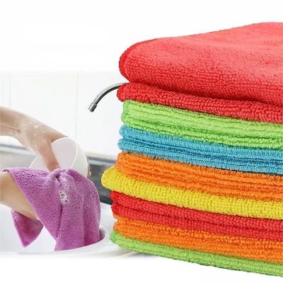 Absorbent and Soft Microfiber Washing Cloths Custom Package Logo Rectangle Shape