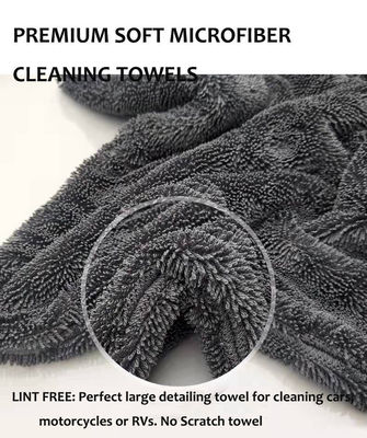 Rectangle Microfiber Car Cleaning Cloth Double Layer Absorbent Towel for Car Wash
