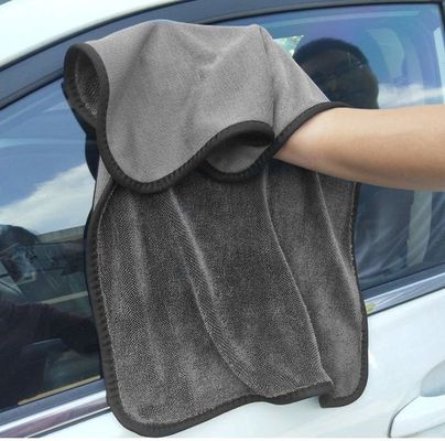 Rectangle Microfiber Car Cleaning Cloth Double Layer Absorbent Towel for Car Wash