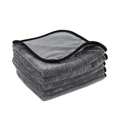 Customized Logo 700-1300gsm Microfiber Twisted Loop Wash Towel for Automotive Cleaning