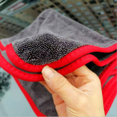 Customized Logo 700-1300gsm Microfiber Twisted Loop Wash Towel for Automotive Cleaning