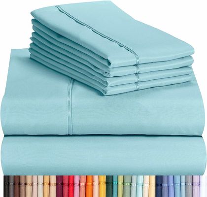 Create a Cozy Bedroom with Soft 1800tc Egyptian Cotton Home 6 Pcs Solid Color Bedding