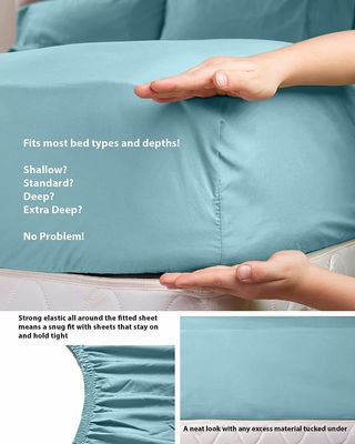 Create a Cozy Bedroom with Soft 1800tc Egyptian Cotton Home 6 Pcs Solid Color Bedding