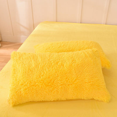 128x68 Fabric Density Mink Fur Velvet Fluffy Plush Bedding Set 4 Pieces Rainbow Color