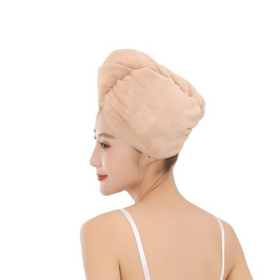 Customized Printing Designs Elastic Microfiber Turban Towel Wrap for Hair Shower Drying