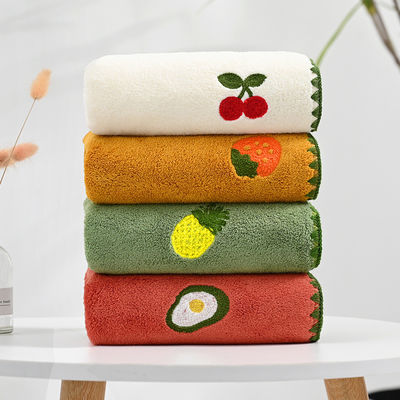 Upgrade Your Towel Collection with this Full Screen Embroidered Coral Velvet Towel