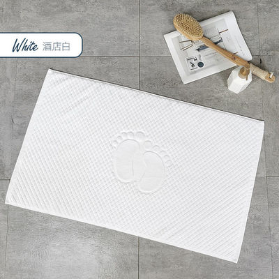 Hotel Bathroom Non-Slip Mat Pure Cotton for Shower Room Absorbent Foot Mat Home Washable