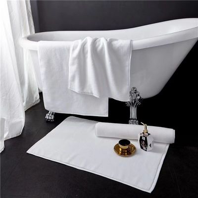 Hotel Bathroom Non-Slip Mat Pure Cotton for Shower Room Absorbent Foot Mat Home Washable