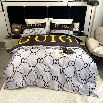 200TC All-Season Luxury Bed Sheets King Size Bedding Set with Fashion Name Design