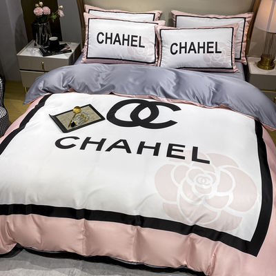 200TC All-Season Luxury Bed Sheets King Size Bedding Set with Fashion Name Design
