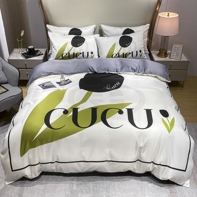 200TC All-Season Luxury Bed Sheets King Size Bedding Set with Fashion Name Design