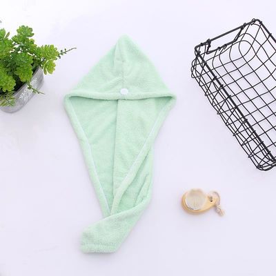 Custom Solid Color Hair Towel in Soft Absorbent Fabric for Quick-drying and Thickened