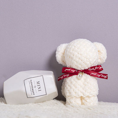 Pineapple Bear Towel Solid Color Cute Rabbit Bear Shaped Coral Fleece Hand Towel for Home