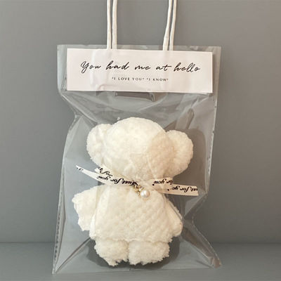 Pineapple Bear Towel Solid Color Cute Rabbit Bear Shaped Coral Fleece Hand Towel for Home