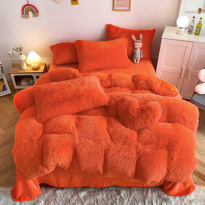 Multi Color Cloud Mink Velvet Soft Comfortable Bedding Sets for Luxury Fluffy Bedding