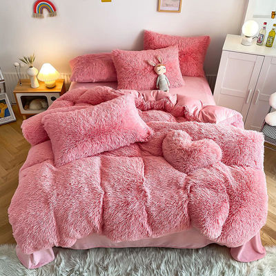 Multi Color Cloud Mink Velvet Soft Comfortable Bedding Sets for Luxury Fluffy Bedding