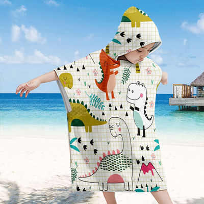 Animal Print Pattern Microfiber Beach Towel for Kids Sunscreen Protection and Comfort