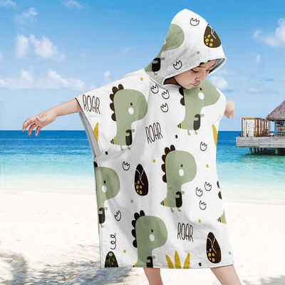 Animal Print Pattern Microfiber Beach Towel for Kids Sunscreen Protection and Comfort