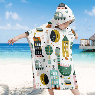 Animal Print Pattern Microfiber Beach Towel for Kids Sunscreen Protection and Comfort
