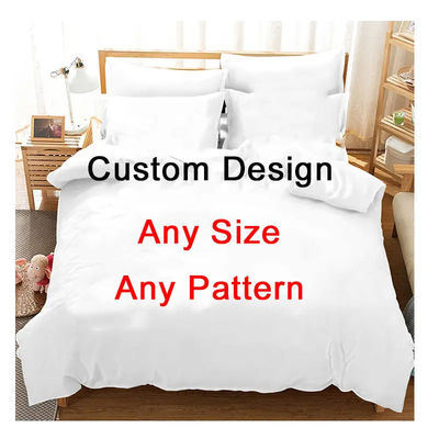 Customization 400TC 3D Printing Polyester Cotton Bedding Sets in 200*200 Fabric Density